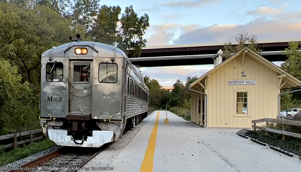 CVSR M-3 passes the station on its way back south.